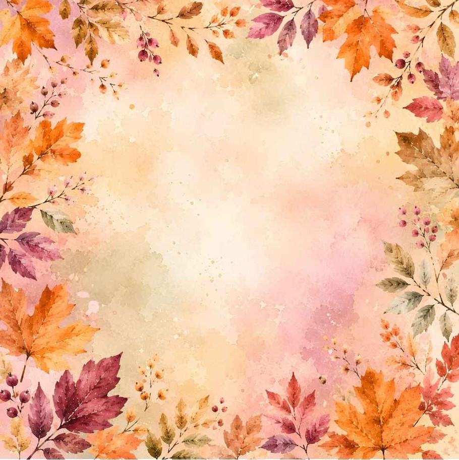 Lilly-Art Designpapier Autumn Pattern Herbstblätter 30.5 cm x 30.5 cm 