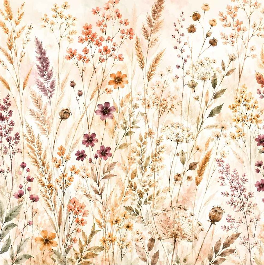 Lilly-Art Designpapier Autumn Wildflowers 30.5 cm x 30.5 cm 