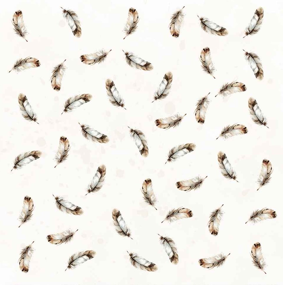 Lilly-Art Designpapier Autumn Pattern Feather 1 30.5 cm x 30.5 cm  