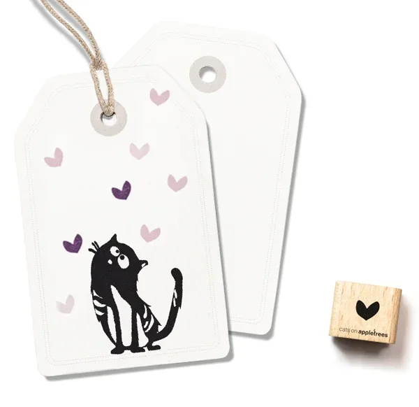 Cats on appletrees Ministempel Mini-Herz 2