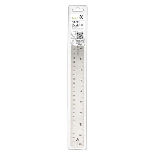 Xcut Stahl Lineal / Steel Ruler (Soft Back) 30,5 cm / 12"