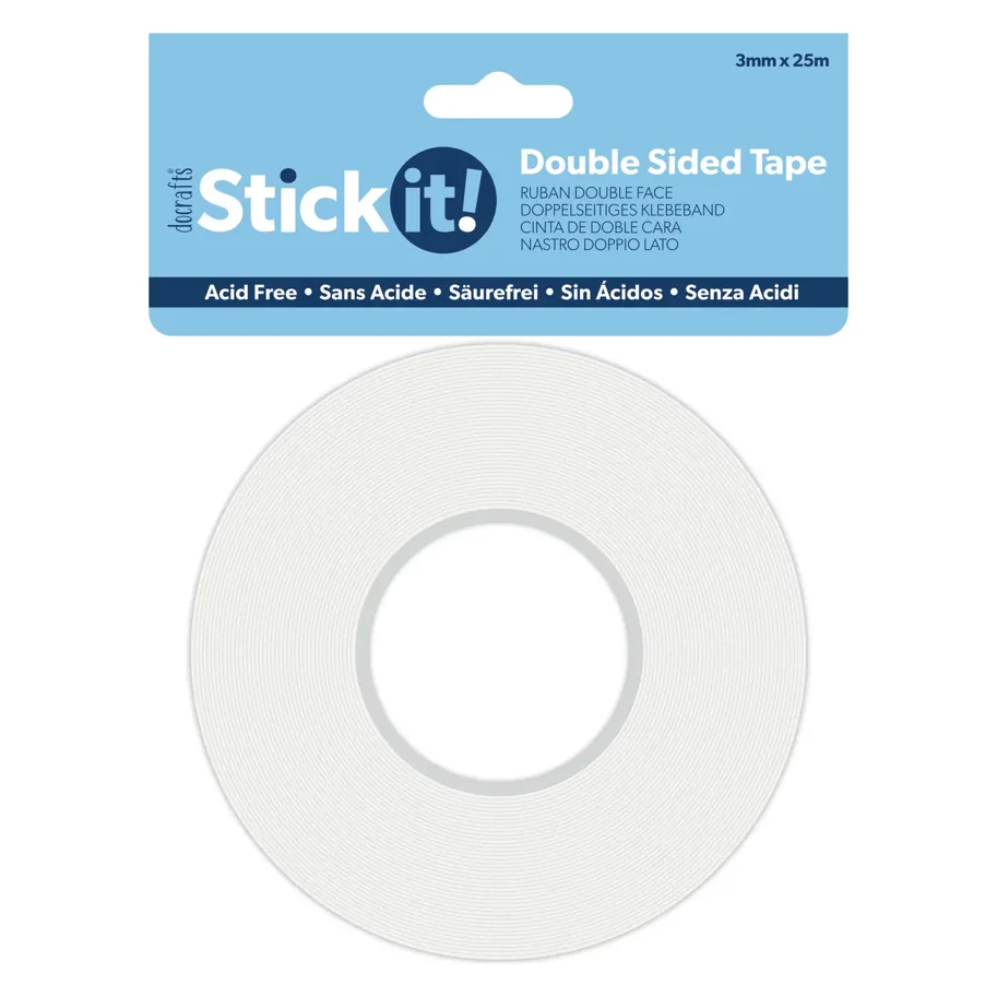 Stick it 25m Doppelseitiges Klebeband (3mm Breite)
