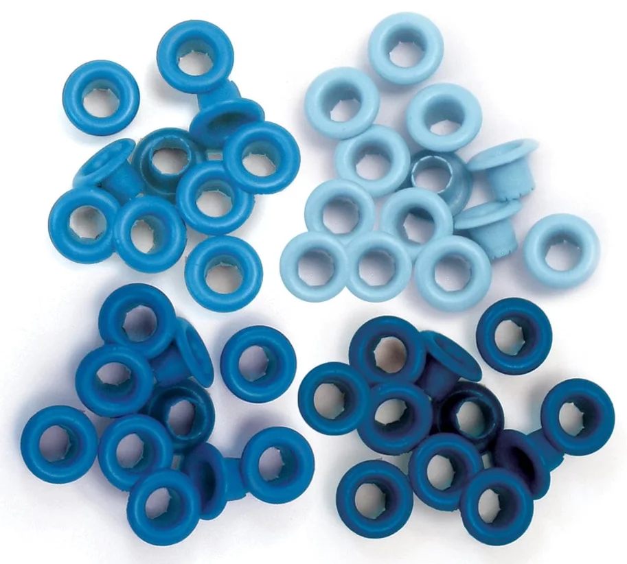 We R Ösen Standardgröße – Blau (60 Stück)