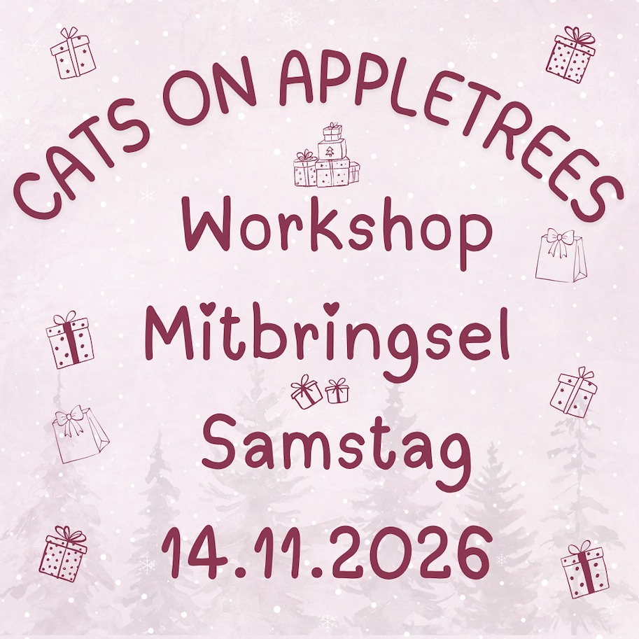 Lilly-Art Workshop Cats on appletrees Stempel-Workshop, Mitbringsel 14.11.2026 