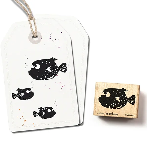 Cats on appletrees Stempel Kofferfisch Martha - groß 