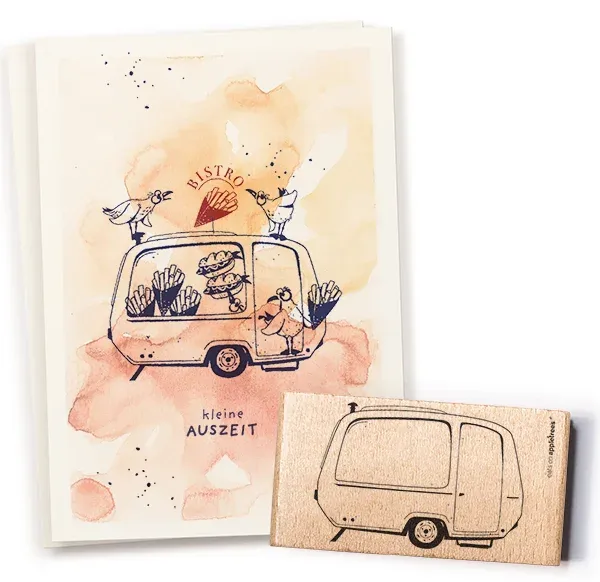 Cats on appletrees Stempel Food Trailer, Wohnwagen