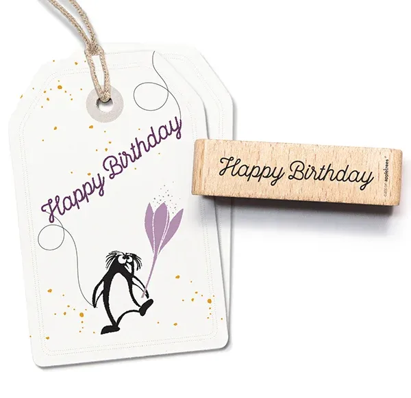 Cats on appletrees Stempel Happy Birthday 5