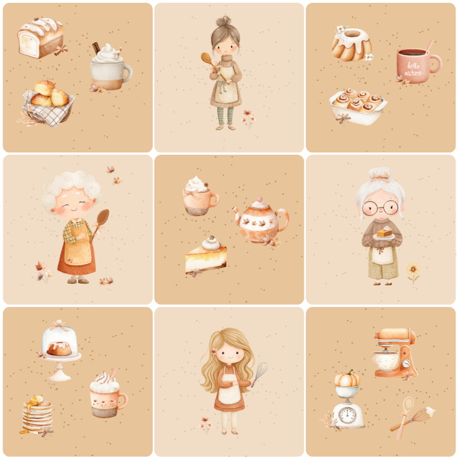 Lilly-Art Designpapier Pumpkin Spice