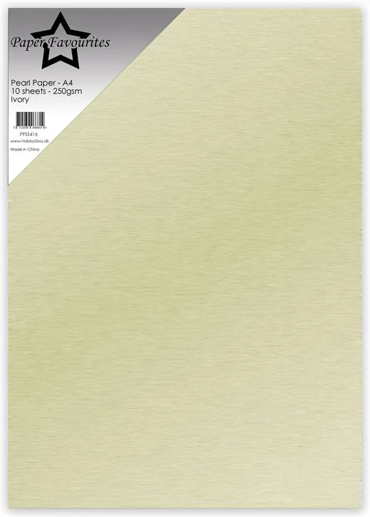 Paper Favourites Pearl Paper "Ivory" A4 - 10 Blatt - 250gr