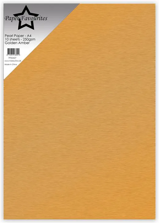 Paper Favourites Pearl Paper "Golden Amber" A4 Pearl Paper 250gsm (10pcs) 