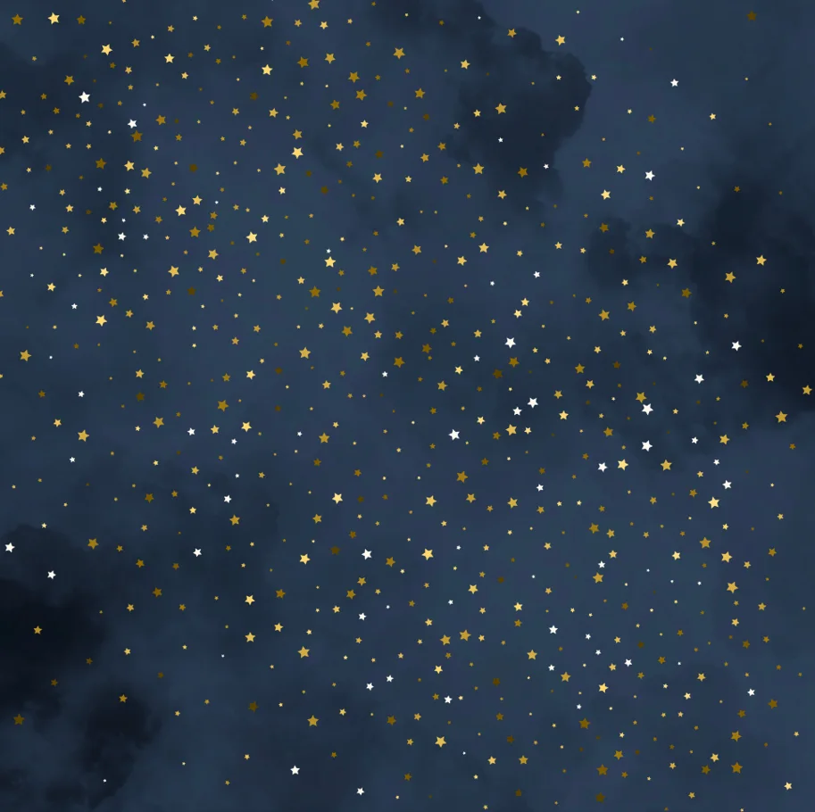 Lilly-Art Designpapier Starry Sky, Midnight Blue