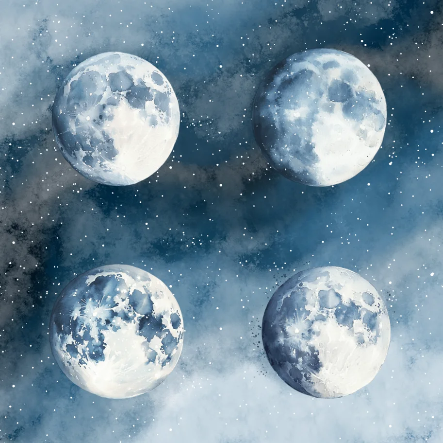 Lilly-Art Designpapier Mond Element Water