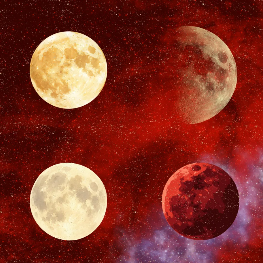 Lilly-Art Designpapier Moon Element: Fire