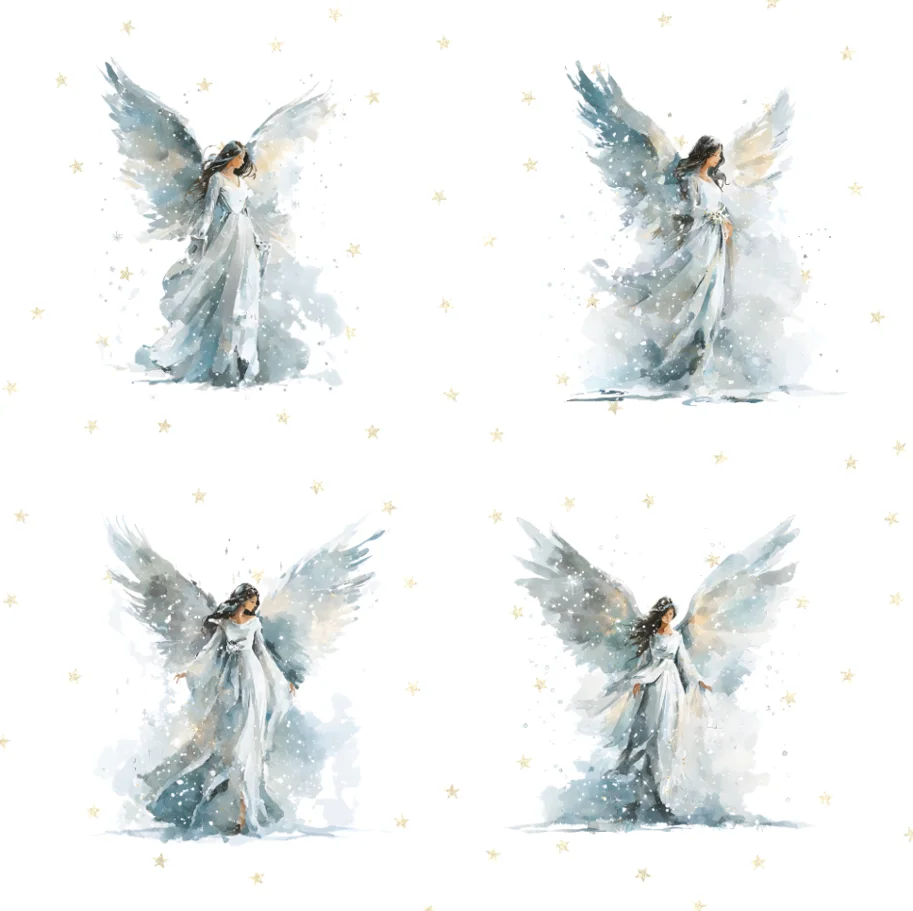Lilly-Art Designpapier Weihnachtsengel