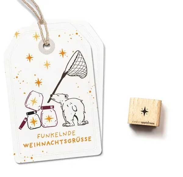 Cats on appletrees Ministempel Funkelstern