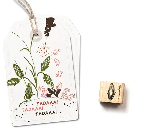 Cats on appletrees Ministempel Maiskolben