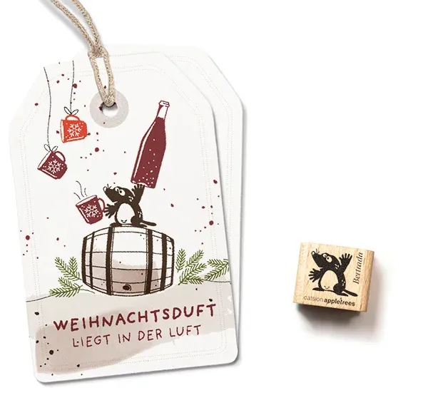 Cats on appletrees Ministempel Maulwurf Bertrada 