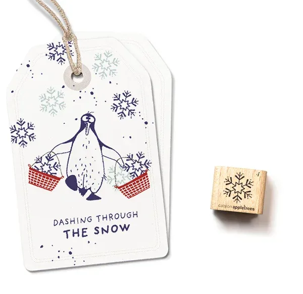 Cats on appletrees Ministempel Schneeflocke 4