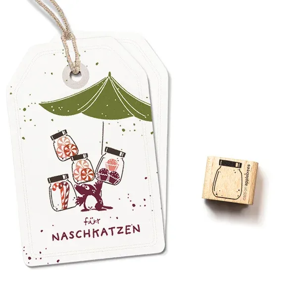 Cats on appletrees Ministempel Vorratsglas 2
