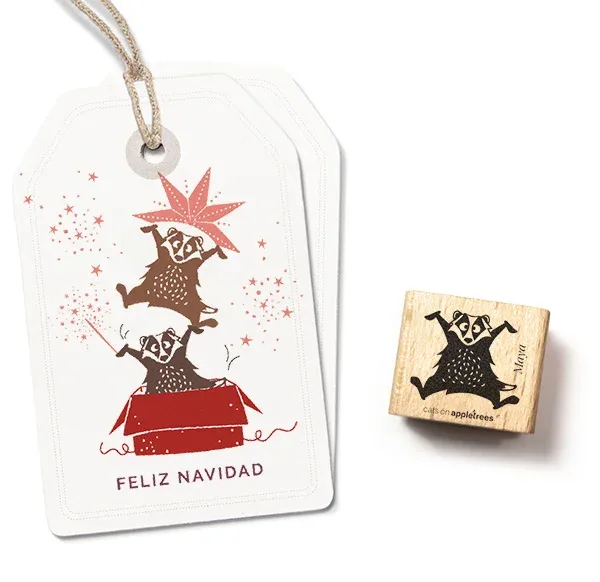 Cats on appletrees Stempel Dachs Maya