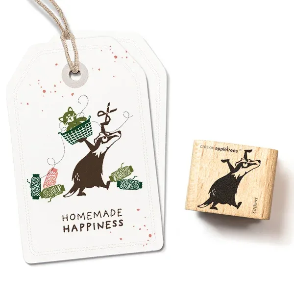 Cats on appletrees Stempel Dachs Ottbert