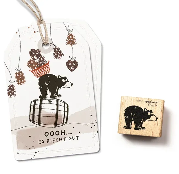 Cats on appletrees Stempel Eisbär Fenrir