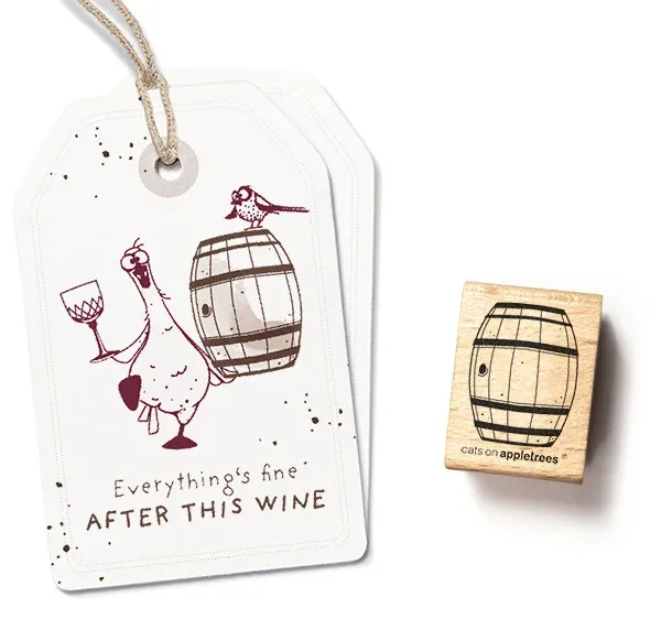 Cats on appletrees Stempel Fass 2