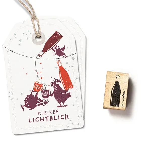 Cats on appletrees Stempel Flasche 4 Glühwein