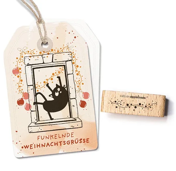 Cats on appletrees Stempel Lichterkette 2