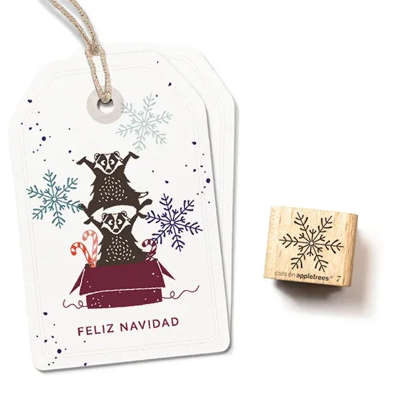 Cats on appletrees Stempel Schneeflocke 7