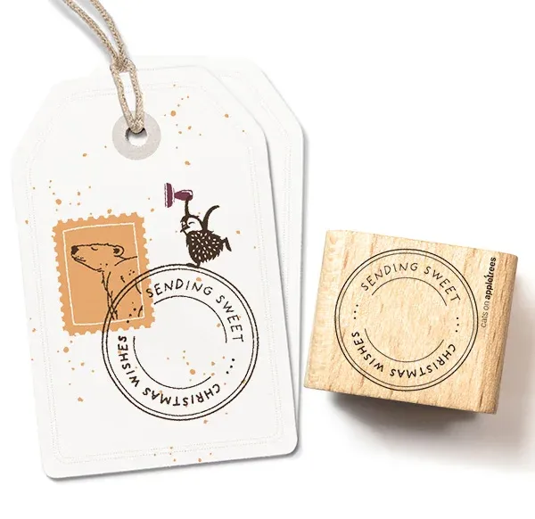 Cats on appletrees Stempel Sweet Christmas Wishes - Siegel