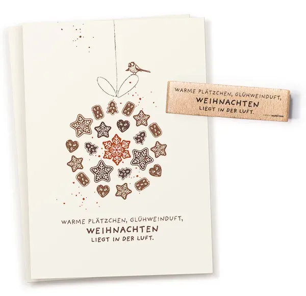 Cats on appletrees Stempel Weihnachten liegt in der Luft