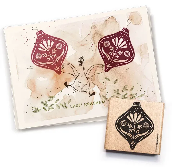 Cats on appletrees Stempel Weihnachtskugel 13