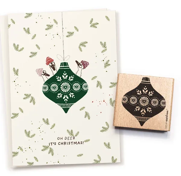 Cats on appletrees Stempel Weihnachtskugel 14