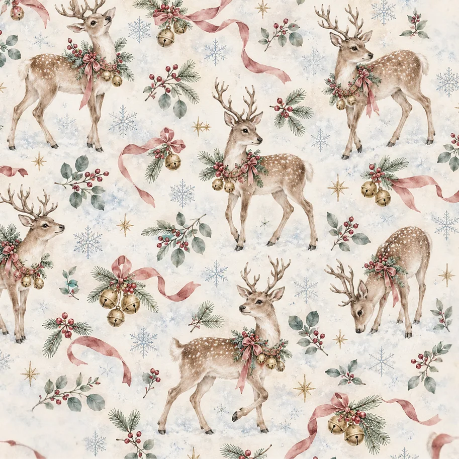 Lilly-Art Designpapier Deer 1, 30.5 cm x 30.5 cm   