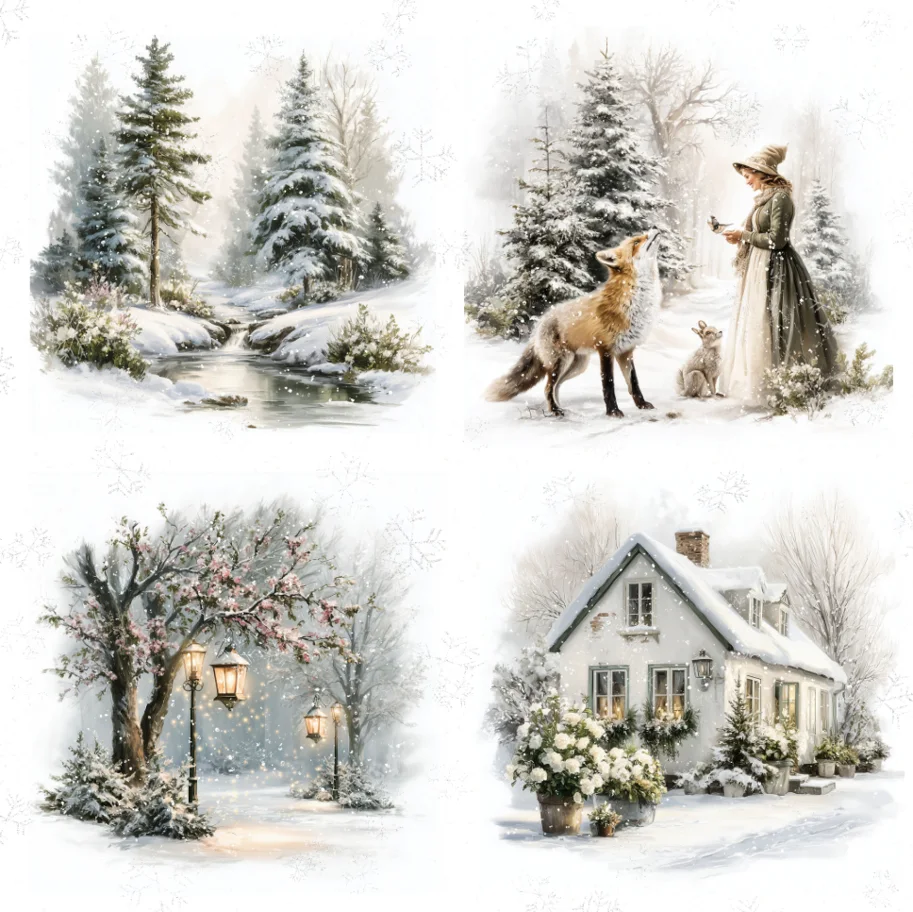Lilly-Art Designpapier Wonderful Christmas Season 2, 30.5 cm x 30.5 cm   