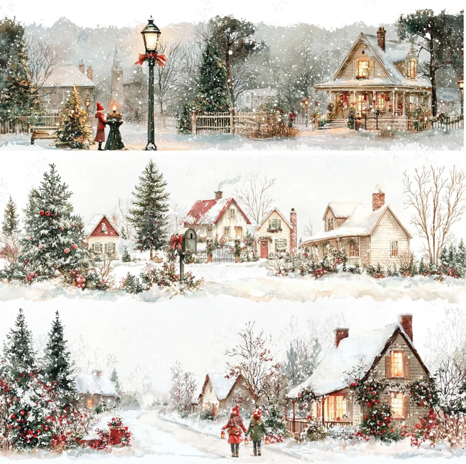 Lilly-Art Designpapier Weihnachten 3, 30.5 cm x 30.5 cm   