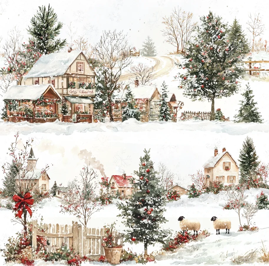 Lilly-Art Designpapier Weihnachten 2, 30.5 cm x 30.5 cm